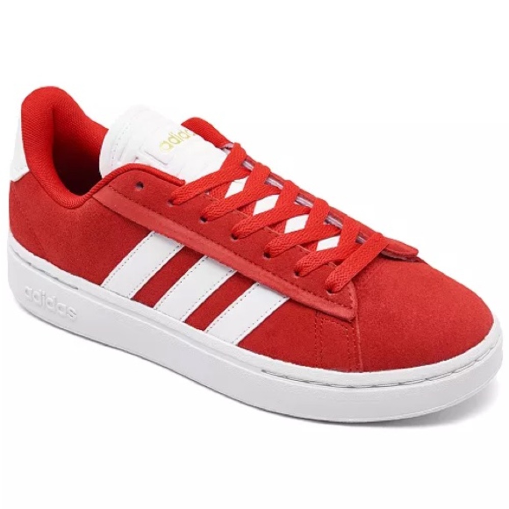 Adidas Cloudfoam Comfort Sneakers Women’s Size 7 Red Suede Cushioned Shoes